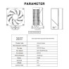 TZMRIT KF420 DGT ARGB Procesoriaus Aušintovas su Temperatūros Ekranu