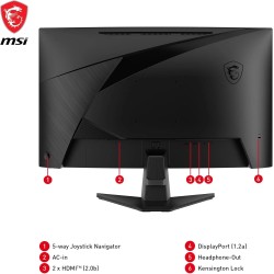 MSI MAG 27C6F 27" FHD 180Hz lenktas žaidimų monitorius