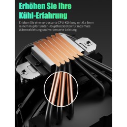 Aukštos klasės proc.s aušintuvas upHere Gaming ARGB CPU Cooler UE2KC6