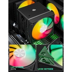 Aukštos klasės proc.s aušintuvas upHere Gaming ARGB CPU Cooler UE2KC6