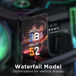 TZMRIT CA360 ARGB 360 mm AIO vandens aušintuvas su 6.67" AMOLED ekranu