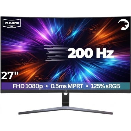 GamePower 27" 200Hz, 0,5 Ms, FHD lenktas Žaidimu monitorius