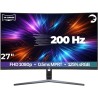 GamePower 27" 200Hz, 0,5 Ms, FHD lenktas Žaidimu monitorius