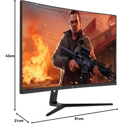 GamePower 27" 200Hz, 0,5 Ms, FHD lenktas Žaidimu monitorius