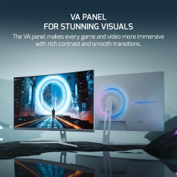 Baltas GamePower 27" 200Hz, 0,5 Ms, FHD lenktas Žaidimu monitorius