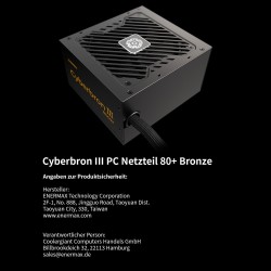 ENERMAX CYBERBRON III 850W ATX 3.1 – 80 PLUS Bronze PCIe 5.1