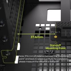PCIe 5.0 x16 Riser Cable 200 mm – Vertikalus vaizdo plokštės laikiklio kabelis