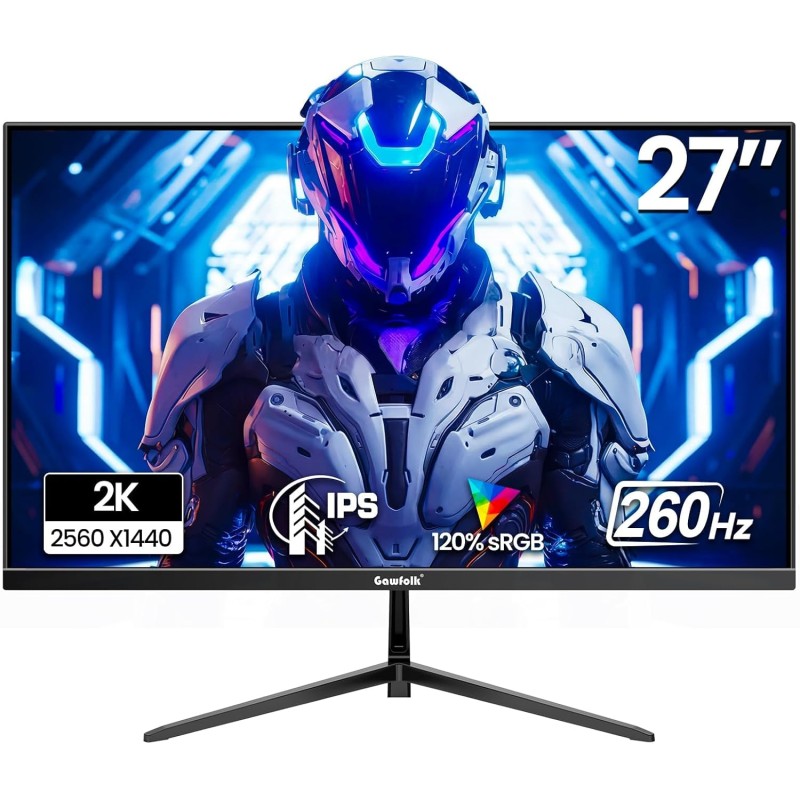 Gawfolk 27" QHD 260Hz IPS žaidimų monitorius su NVIDIA G-SYNC