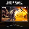 Gawfolk 27" QHD 260Hz IPS žaidimų monitorius su NVIDIA G-SYNC