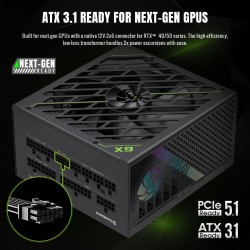GameMax GX 1050G PRO – 1050W 80 PLUS Gold modulinis maitinimo šaltinis