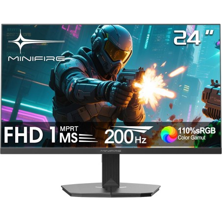 🖥️ Minifire MFG24F4H – 24" Gaming Monitor, 200 Hz 1 ms MPRT