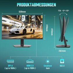🖥️ Minifire MFG24F4H – 24" Gaming Monitor, 200 Hz 1 ms MPRT