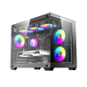 🔥 DARKFLASH B275 PRO – M-ATX KOMPIUTERIO KORPUSAS + 6x L10 ARGB VENTILIATORIAI 🔥
