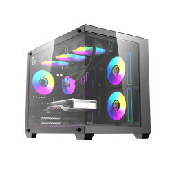 🔥 DARKFLASH B275 PRO – M-ATX KOMPIUTERIO KORPUSAS + 6x L10 ARGB VENTILIATORIAI 🔥