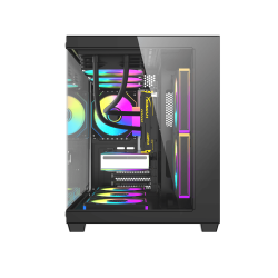 🔥 DARKFLASH B275 PRO – M-ATX KOMPIUTERIO KORPUSAS + 6x L10 ARGB VENTILIATORIAI 🔥