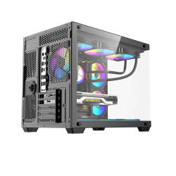 🔥 DARKFLASH B275 PRO – M-ATX KOMPIUTERIO KORPUSAS + 6x L10 ARGB VENTILIATORIAI 🔥