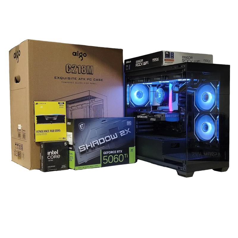 RTX 5060ti 16GB  Ultra 5 245KF DDR5 32GB 6000MTS 2TB NVME  Wi-Fi BT