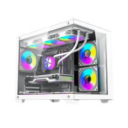 🔥 DARKFLASH B275 PRO – M-ATX KOMPIUTERIO KORPUSAS + 6x L10 ARGB VENTILIATORIAI 🔥