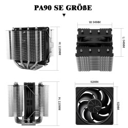 Thermalright Peerless Assassin 90 SE – Dvigubo bokšto CPU aušintuvas su aliuminio radiatoriumi