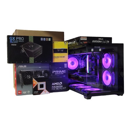Ryzen 7 7800x3D RX 9070XT DDR5 32GB 6000 MTS Nvme 1TB B850 Wi-fi BT