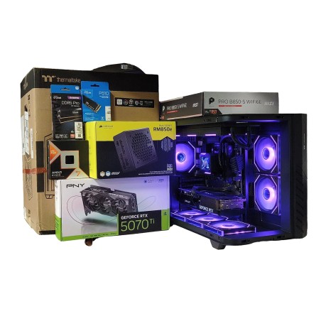 Ryzen 7 9800x3D RTX 5070ti 16GB DDR5 32GB 6400mts Cl32 MSI B850 Wi-fi PSU Crosair 850W Gold