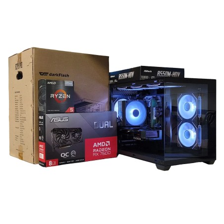 Ryzen 5 5600 RX 7600 8GB DDR4 16GB 3200MTS  1 TB NVME B550